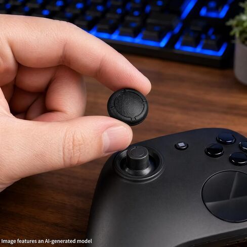 6 PCS Joystick Caps Thumb Grips for Nintendo Switch/Switch Lite/Switch OLED, TPU Controller Thumb Grips Replacement Accessories, Black in Saudi Arabia