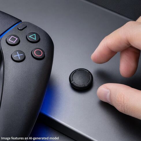 6 PCS Joystick Caps Thumb Grips for Nintendo Switch/Switch Lite/Switch OLED, TPU Controller Thumb Grips Replacement Accessories, Black in Saudi Arabia