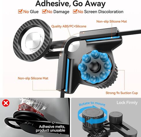 Tesla Phone Mount Model 3/Y Accessories: No-Adhesive for Magsafe Car Mount for Model 3,Y,Juniper,Highland,Cybertruck,Fit for iPhone 12-17 Series and Magsafe Cases in Saudi Arabia