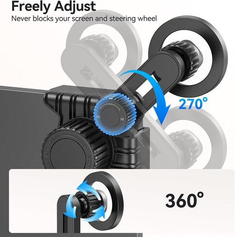 ملحقات Tesla Phone Mount Model 3/Y: غير لاصق لحامل السيارة Magsafe للطراز 3، Y، Juniper، Highland، Cybertruck، مناسب لسلسلة iPhone 12-17 وحافظات Magsafe in Kuwait