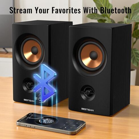 BESTISAN Active Bookshelf Speakers for Record Player in Kuwait