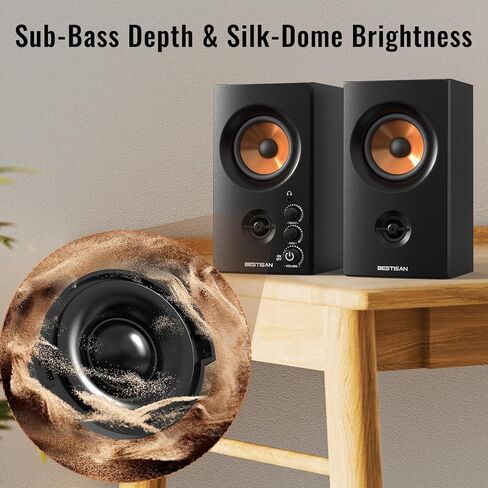 BESTISAN Active Bookshelf Speakers for Record Player in Kuwait