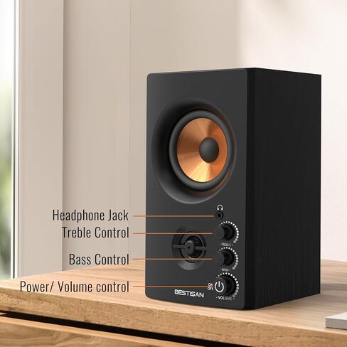 BESTISAN Active Bookshelf Speakers for Record Player in Kuwait