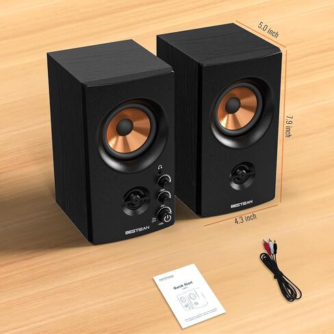 BESTISAN Active Bookshelf Speakers for Record Player in Kuwait
