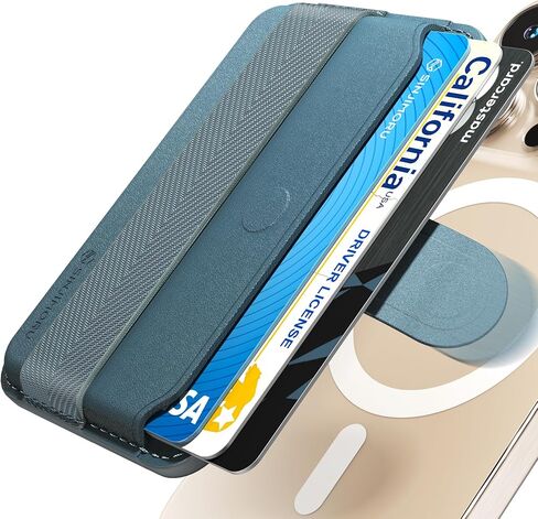 Sinjimoru Pull Tab Magnetic Wallet for MagSafe, Grip Band, Black in Saudi Arabia