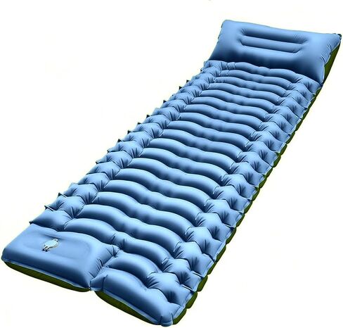 FUN PAC Camping Sleeping Pad,with Foot Pump and Pillow – Ultralight Compact Sleeping Mat for Backpacking, Hiking, Tent – Portable Single Inflatable Mattress for Outdoor in Saudi Arabia
