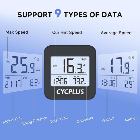كمبيوتر الدراجة CYCPLUS اللاسلكي GPS G1، 70 جرام، شاشة 2.0 بوصة، IPX6، 1200 مللي أمبير في الساعة in Saudi Arabia