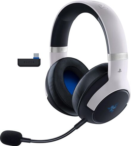 سماعة الألعاب اللاسلكية Razer Kaira Pro HyperSpeed ​​مع تقنية اللمس لأجهزة Playstation 5 / PS5، PS4، الكمبيوتر الشخصي، الهاتف المحمول: برامج تشغيل Titanium 50mm - ميكروفون هجين - (متجدد) in Saudi Arabia