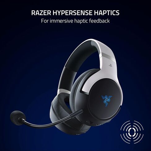 سماعة الألعاب اللاسلكية Razer Kaira Pro HyperSpeed ​​مع تقنية اللمس لأجهزة Playstation 5 / PS5، PS4، الكمبيوتر الشخصي، الهاتف المحمول: برامج تشغيل Titanium 50mm - ميكروفون هجين - (متجدد) in Saudi Arabia