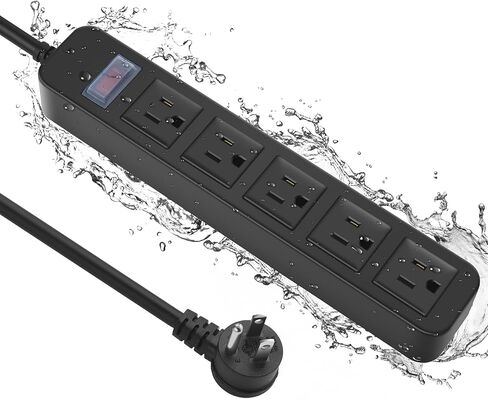 CCCEI Outdoor Power Strip Weatherproof, Waterproof 5 Outlets. 5FT, 1 in Saudi Arabia