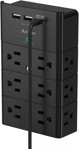 موسع مخرج أدتام مع 12 منفذ تيار متردد و3 منافذ USB (1 USB-C)، أبيض in Kuwait