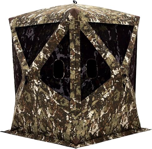 Barronett Blinds Big Mike Heavy-Duty, Portable Hunting Blind, Tall Hub Blind, 600 Denier Fabric, Shoot While Standing, Crater Harvest, 80" x 75" x 75", BMHD300CH in Saudi Arabia