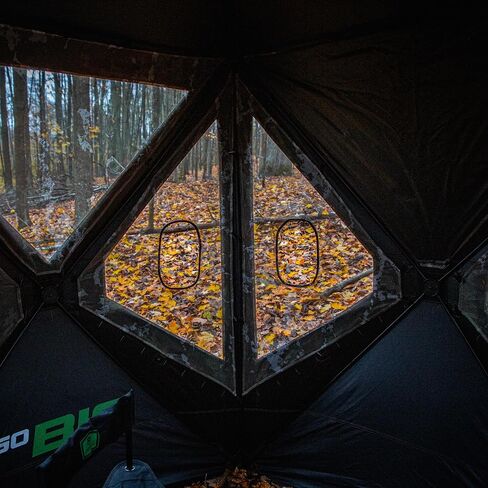 Barronett Blinds Big Mike Heavy-Duty, Portable Hunting Blind, Tall Hub Blind, 600 Denier Fabric, Shoot While Standing, Crater Harvest, 80" x 75" x 75", BMHD300CH in Saudi Arabia