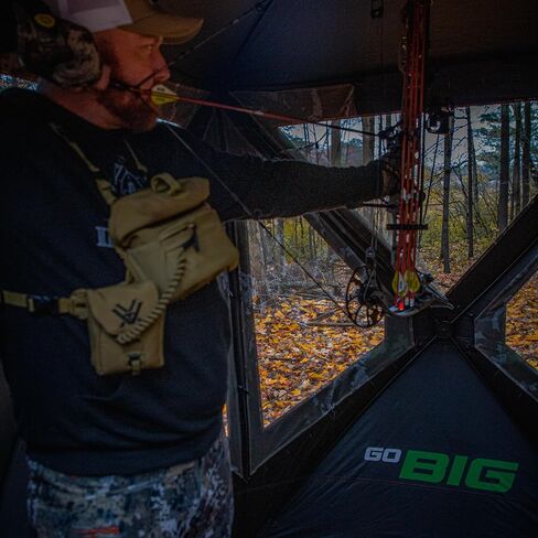 Barronett Blinds Big Mike Heavy-Duty, Portable Hunting Blind, Tall Hub Blind, 600 Denier Fabric, Shoot While Standing, Crater Harvest, 80" x 75" x 75", BMHD300CH in Saudi Arabia