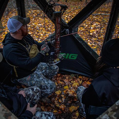 Barronett Blinds Big Mike Heavy-Duty, Portable Hunting Blind, Tall Hub Blind, 600 Denier Fabric, Shoot While Standing, Crater Harvest, 80" x 75" x 75", BMHD300CH in Saudi Arabia