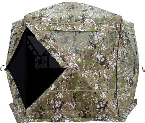 Barronett Blinds® Hi-Five™, Portable Hunting Blind, Extra-Tall, 5-Sided Hub Blind, 1-Way Fabric, Durable, 4-Person, Crater™ Thrive, 96" x 96" x 76", HF550CT in Saudi Arabia