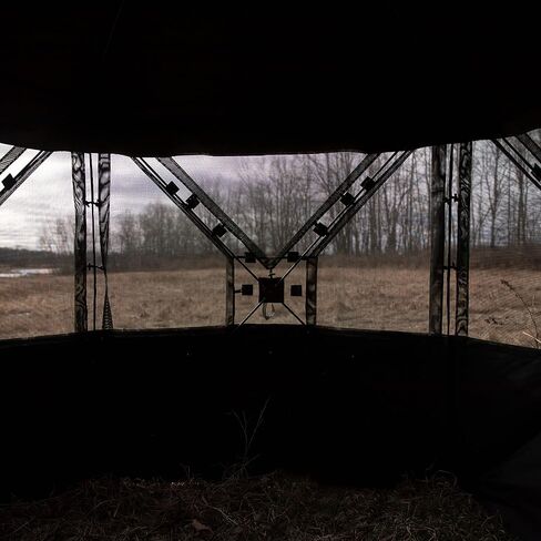 Barronett Blinds® Hi-Five™, Portable Hunting Blind, Extra-Tall, 5-Sided Hub Blind, 1-Way Fabric, Durable, 4-Person, Crater™ Thrive, 96" x 96" x 76", HF550CT in Saudi Arabia