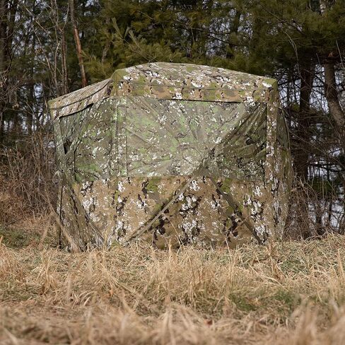 Barronett Blinds® Hi-Five™, Portable Hunting Blind, Extra-Tall, 5-Sided Hub Blind, 1-Way Fabric, Durable, 4-Person, Crater™ Thrive, 96" x 96" x 76", HF550CT in Saudi Arabia
