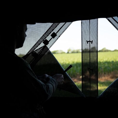 Barronett Blinds® Hi-Five™, Portable Hunting Blind, Extra-Tall, 5-Sided Hub Blind, 1-Way Fabric, Durable, 4-Person, Crater™ Thrive, 96" x 96" x 76", HF550CT in Saudi Arabia