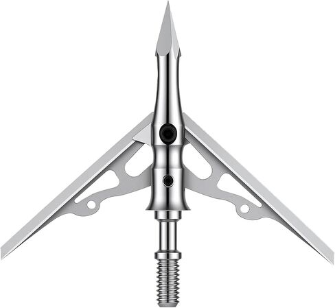 6 Pack Broadheads 100/125 Grains Mechanical Broadheads 2 Blade 2.25" Cutting Dia Archery Broadheads Compound Bows and Crossbows Hunting (100 Grain) in Saudi Arabia