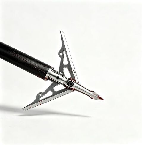 6 Pack Broadheads 100/125 Grains Mechanical Broadheads 2 Blade 2.25" Cutting Dia Archery Broadheads Compound Bows and Crossbows Hunting (100 Grain) in Saudi Arabia
