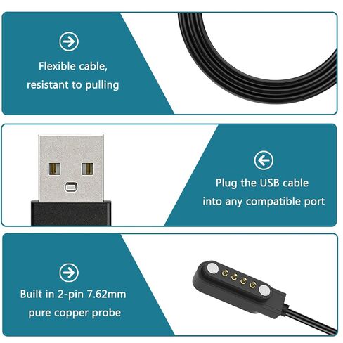 Fast Charger for PLAUD Note AI Voice Recorder & Note Pro, Plaid Charging Cable with USB Power Adapter, Replacement Magnetic Cord for Plaid Smart Voice Recorder, Charger for Plaid, 3.3FT in Saudi Arabia