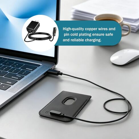 Fast Charger for PLAUD Note AI Voice Recorder & Note Pro, Plaid Charging Cable with USB Power Adapter, Replacement Magnetic Cord for Plaid Smart Voice Recorder, Charger for Plaid, 3.3FT in Saudi Arabia
