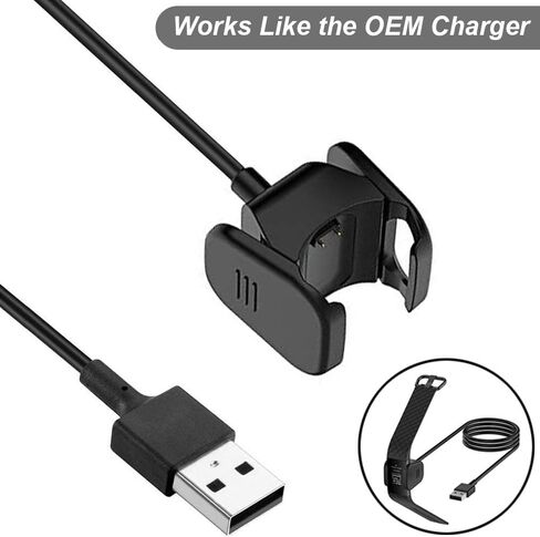 Charger for Fitbit Charge 3/4, Replacement USB Charging Cable Clip Cord for Fitbit Charge 3/4 Fitness Activity Tracker (1m/3.3ft) in Saudi Arabia