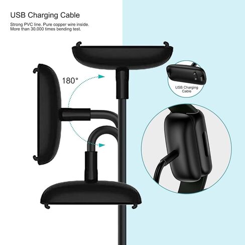 Charger for Fitbit Inspire 3 Health & Fitness Tracker Charger Charging Cord Cable Replacement in Saudi Arabia