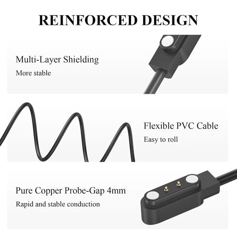 Meliya 2-Pack Charger for FAFAFROG S1 Dog Bark Collar, Replacement USB-A/USB-C Magnetic Charging Cable (USB-A) in Saudi Arabia
