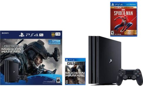 Newest Sony PlayStation 4 Pro 1TB Console Call of Duty: Modern Warfare Bundle W /Game :Marvel's Spider-Man: Game of The Year Edition (Renewed) in Saudi Arabia