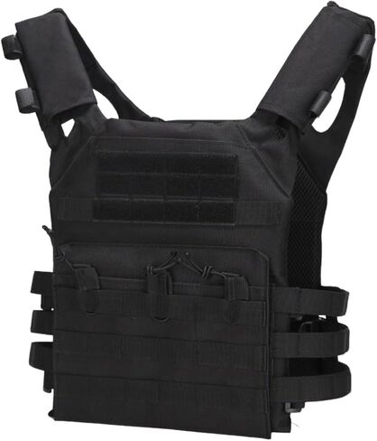 سترة Airsoft سوداء، سترة MOLLE التكتيكية تصل إلى 3XL لكرة الطلاء in Saudi Arabia