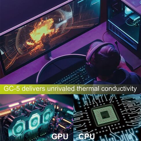 Gelid Solutions GC5 - معجون حراري 3.5 جم مع تقنية Nano Diamond-Ceramic، مقاوم للضخ والتجفيف، مثالي لوحدات المعالجة المركزية ووحدات معالجة الرسومات ووحدات التحكم وأجهزة الكمبيوتر المحمولة ورفع تردد التشغيل. in Saudi Arabia