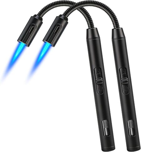 Torch Lighter Refillable Butane Lighters Long Stem with Visible Fuel Tank in Saudi Arabia