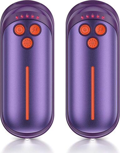 Rechargeable Hand Warmers 2 Pack, 6000mAh Electric Hand Warmer Rechargeable, 2 in 1 Portable Hand Warmers with AI Smart Chips, Outdoor, Hunting, Camping for Family for Christmas in Saudi Arabia