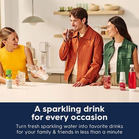 SodaStream Terra Sparkling Water Maker (Red) with CO2, Dishwasher Safe Bottle and Bubly Drop in Saudi Arabia