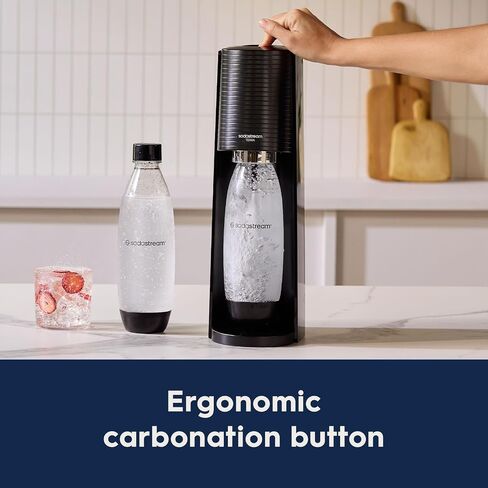 SodaStream Terra Sparkling Water Maker (Red) with CO2, Dishwasher Safe Bottle and Bubly Drop in Saudi Arabia