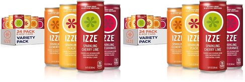 Izze Sparkling Juice, 4 Flavor Variety Pack, 8.4 Fl Oz (24 Count) in Saudi Arabia