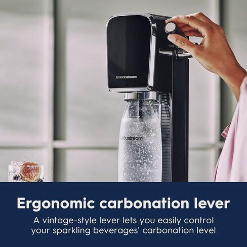 SodaStream - ART Sparkling Water Maker | VALUE BUNDLE | CQC CO2 system | Includes 2x CO2 Cylinders, 2x 32 Fl Oz Dishwasher Safe Bottles, 2x Bubly Flavor Drops | Combine with Flavors | Mandarin Red in Saudi Arabia