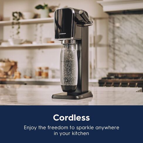 SodaStream - ART Sparkling Water Maker | VALUE BUNDLE | CQC CO2 system | Includes 2x CO2 Cylinders, 2x 32 Fl Oz Dishwasher Safe Bottles, 2x Bubly Flavor Drops | Combine with Flavors | Mandarin Red in Saudi Arabia