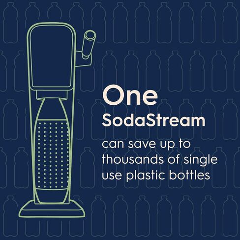 SodaStream - ART Sparkling Water Maker | VALUE BUNDLE | CQC CO2 system | Includes 2x CO2 Cylinders, 2x 32 Fl Oz Dishwasher Safe Bottles, 2x Bubly Flavor Drops | Combine with Flavors | Mandarin Red in Saudi Arabia
