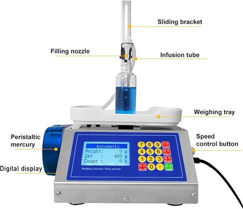 Automatic Liquid Filling Machine, 2-300g Bottle Filling Machine, Bottle Filler, Water Bottling Machine, Peristaltic Pump Liquid Filling Machine for Perfume, Essential Oil in Saudi Arabia