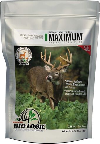 Biologic New Zealand Maximum Deer Food Plot Seed, Annual Forage with 100% New Zealand Brassicas, Rapid Growth, Massive Antler Growth & Deer Health, 2.25 lb Bag Plants 1/4 Acre in Saudi Arabia
