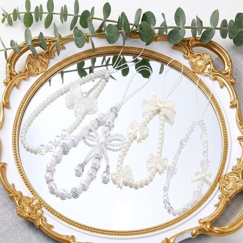 4PCS Phone Charms Strap with Bow for Bag Key Camera Decor in Saudi Arabia