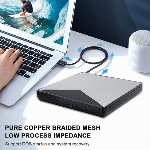 Zopsc-1 External DVD Drive, Ultra Slim Aluminum Alloy USB 3.0 in Saudi Arabia