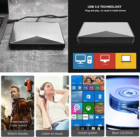 Zopsc-1 External DVD Drive, Ultra Slim Aluminum Alloy USB 3.0 in Saudi Arabia