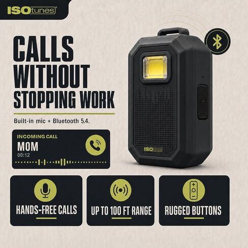 مكبر صوت بلوتوث قابل للارتداء من ISOtunes Sidekick، مكبر صوت بلوتوث بمشبك in Saudi Arabia