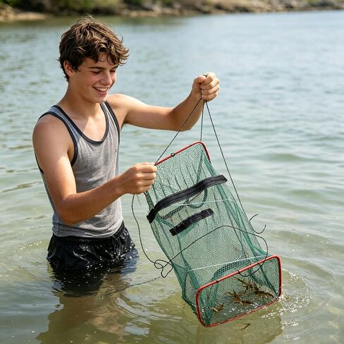 Fishing net Trap Foldable Crawfish Bait Trap nets 3 Pack in Saudi Arabia