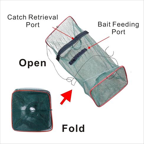 Fishing net Trap Foldable Crawfish Bait Trap nets 3 Pack in Saudi Arabia