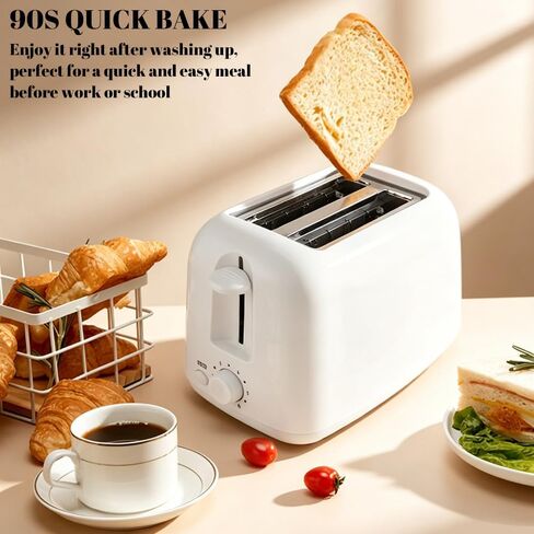 2-Slice Toaster, Extra Wide Slots for Bagels & Thick Bread, 6 Browning Settings, Removable Crumb Tray, Cancel Button in Saudi Arabia